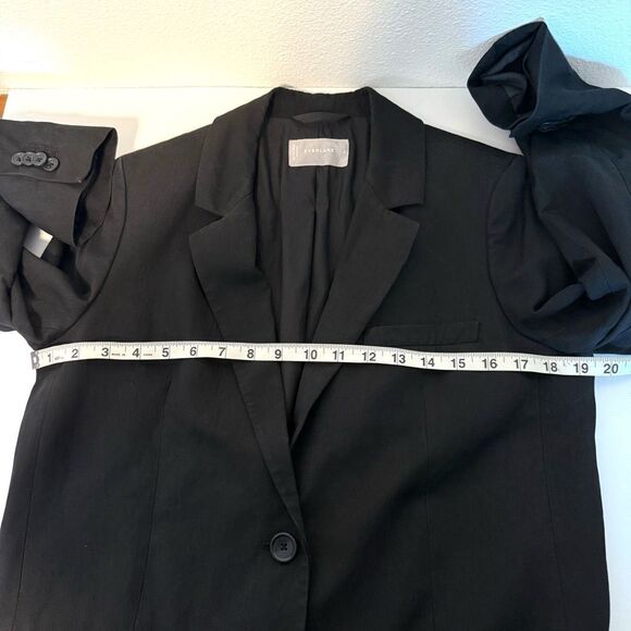 Everlane Linen Blend Black Blazer Size 2 - Picture 7 of 7